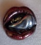 Handmade epoxy resin fridge magnet 'lips'. - Image 4