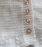 14" White Baby Cardigan  - Image 2