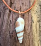 Handmade Copper Wire Wrapped Shell Pendant Necklace - Image 5