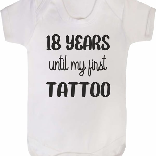 18 years until my 1st my first tattoo personalised in the colour of your choice