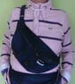 denim sling bag upcycled branded jeans bag crossbody bag