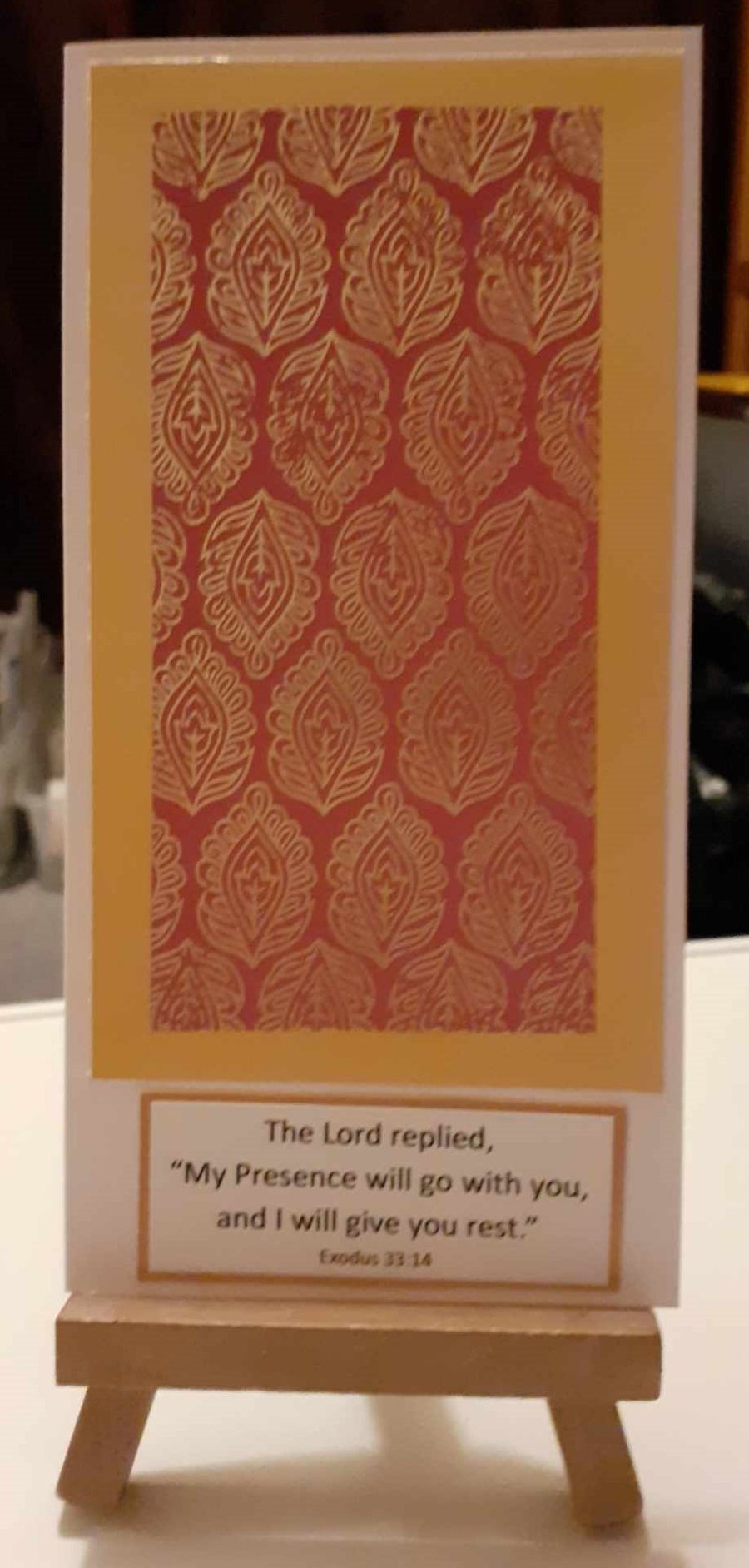 Amber Flower Christian Card