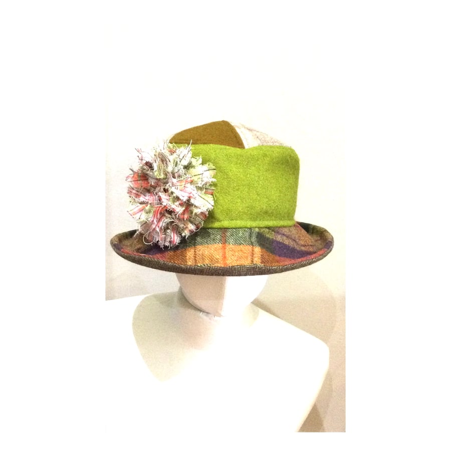Helen - Wool Bucket Hat Lime
