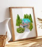 Personalised House Portrait, Custom Whimsical Illustration - Image 1
