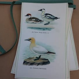 Book bunting - birds (green)