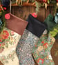 William Morris Christmas Stocking Vintage Blackthorn Blue - Image 6