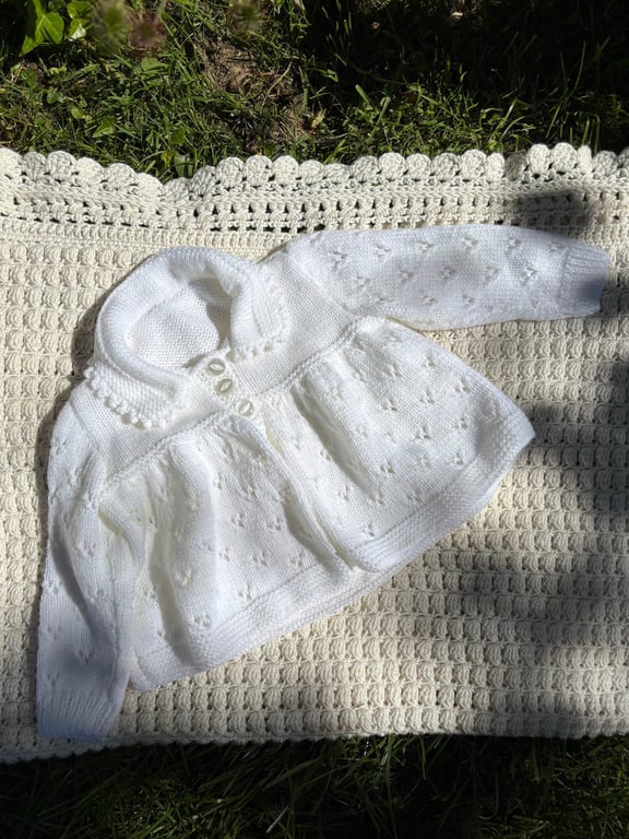 White cardigan 12-18mo