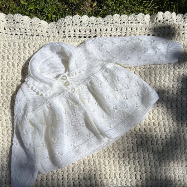 White cardigan 12-18mo