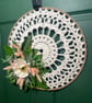 Elegant Boho Crochet Hoop Wreath with Peony & Bunny Tails Summer - Image 2