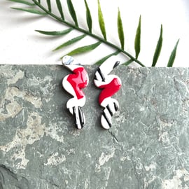 Squiggle Statement Stud Earrings 