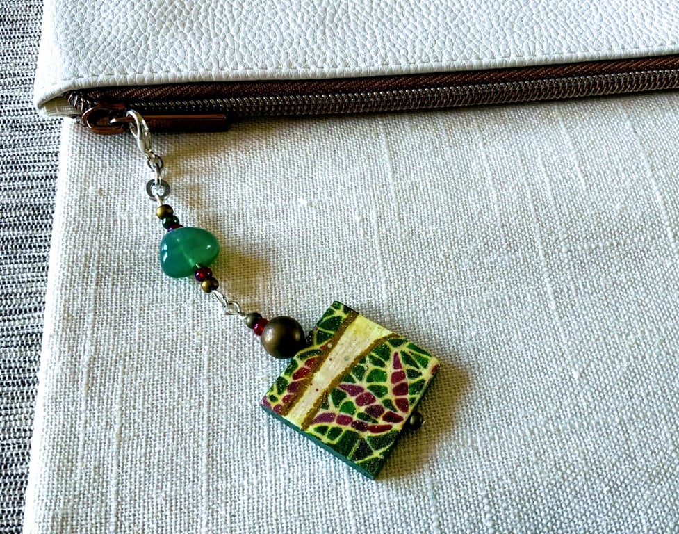  Wood Keyring or bag charm.