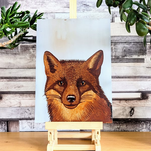 Red Fox. Oxide metal wall art by Adam Clarke