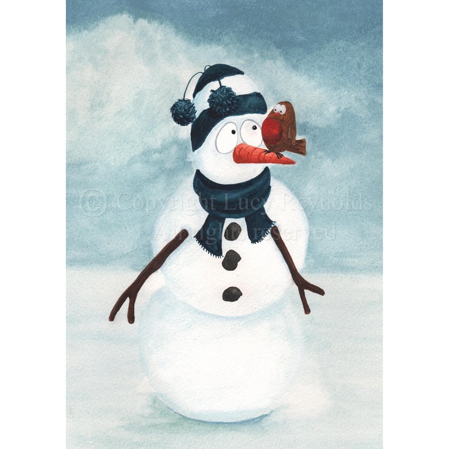 A5 Snowman Christmas Card