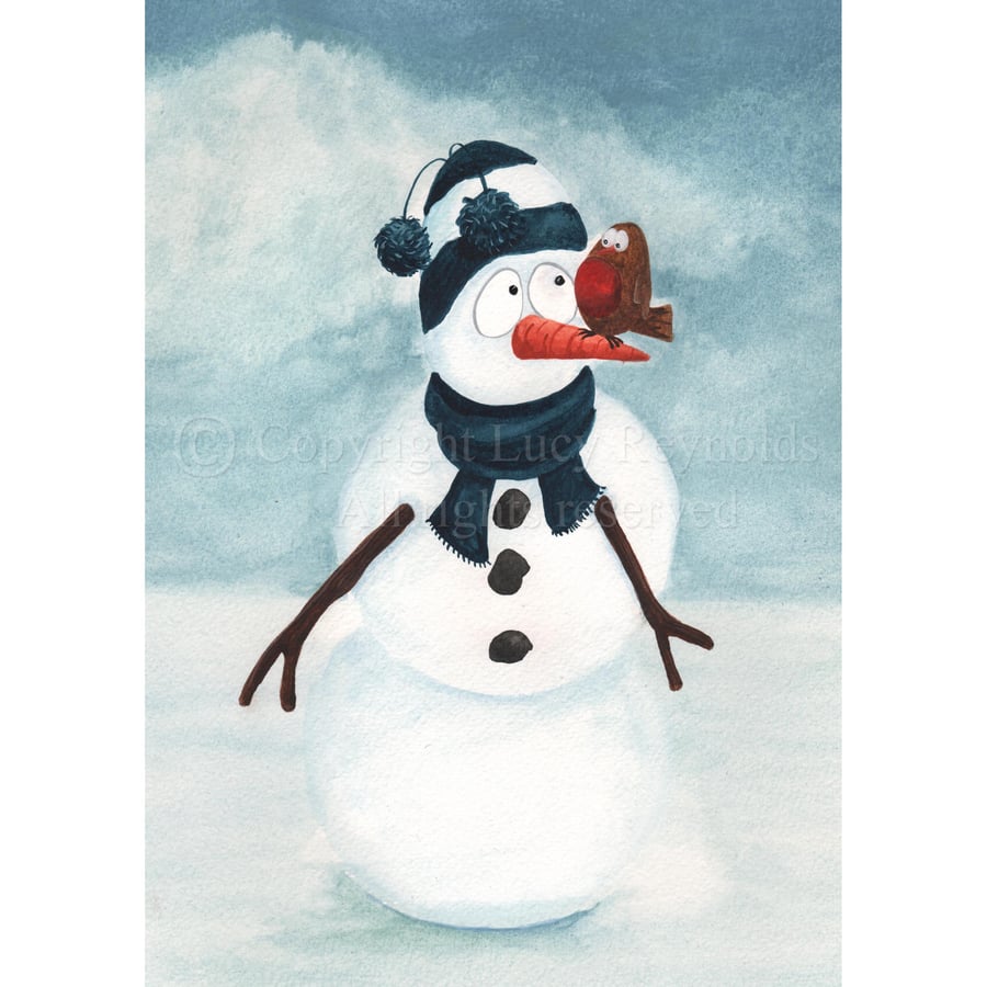A5 Snowman Christmas Card