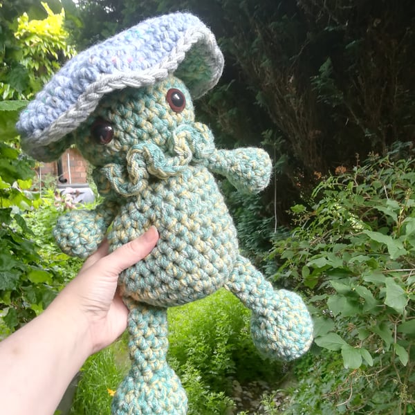 Amigurumi Crochet Mushroom Sprite "Sage Wishes" 