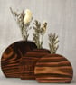 Wooden Vase Set of 3, Dried Flower Vase, Upcycled Wood Decor, Dark Oak Wood - Image 3