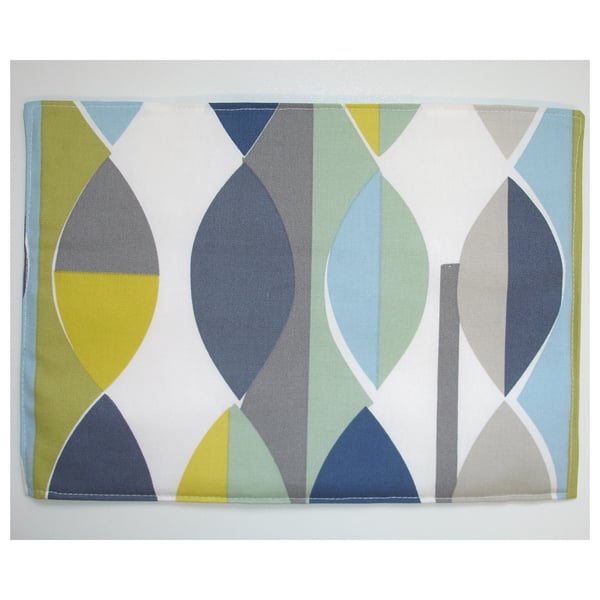 Placemats Blue Green Yellow and Grey MCM Mid-century Modern SINGLE Placemat