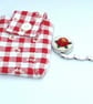 Handcrafted Red Floral Bag Hanger. - Image 1