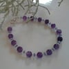 Amethysts & Tanzanite Sterling Silver Bracelet