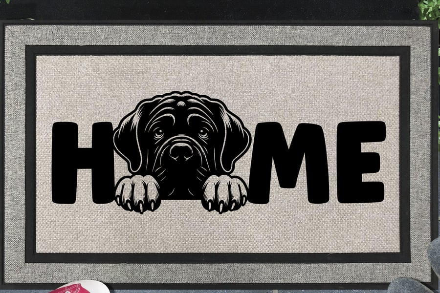 Neapolitan Mastiff Home Door Mat - All Weather - Mastiff Welcome Mat - 45x70cm 
