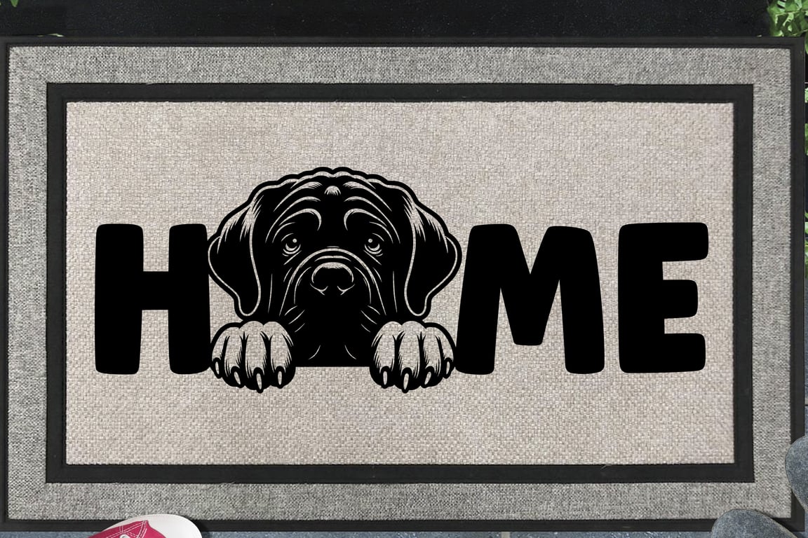Neapolitan Mastiff Home Door Mat - All Weather - Mastiff Welcome Mat - 45x70cm 