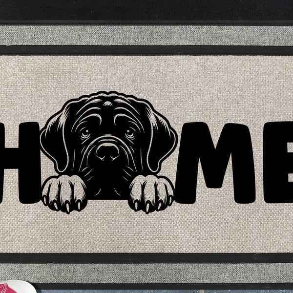 Neapolitan Mastiff Home Door Mat - All Weather - Mastiff Welcome Mat - 45x70cm 