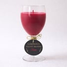 Velvet Bloom – Rose Candle in Wine Goblet (Luxury Red Candle)