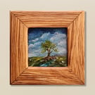 Tiny Tree - Miniature Original Oil Painting