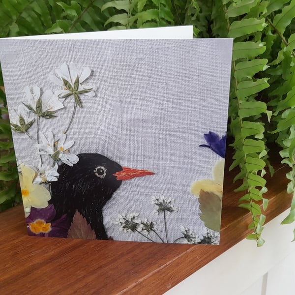 Blackbird Greetings Card 