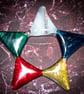 Star shaped light catcher in multi-coloured fused glass