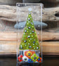 Handmade Fused Glass 'Christmas Tree' T Light Holder - Image 2