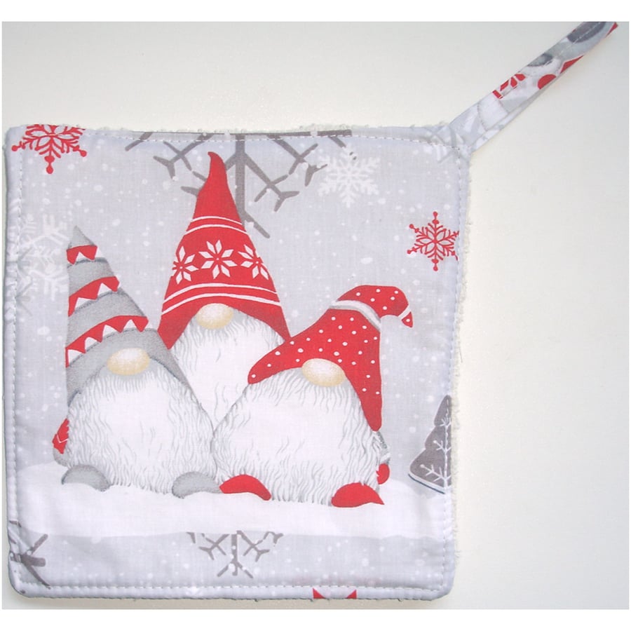Christmas Gnomes Pot Holder Potholder Kitchen Grab Mat Pad Aga Gonks