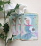 CHRISTMAS GIFT TAGS  ( set of 3. ) Vintage-style . Retro .' Warm Winter Wishes'. - Image 1