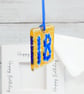 18th Birthday Card; Fused Glass 18 Birthday Keepsake - Image 6