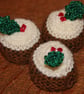 Hand Knitted Christmas Pudding Sweetie Holder - Image 2