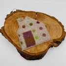 House mug rug coaster in Scottish tweed