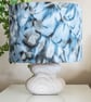 drum round lampshade Africa African sun printed hand-dyed ferns plants leaves    - Image 1