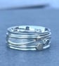 Aquamarine Sterling Silver Spinner ring, silver spinner ring, aquamarine ring,  - Image 5
