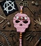 Handcrafted Crochet Sugar Skull Bag Charm – Día de los Muertos Collection - Image 1