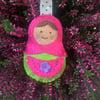 Russian Doll Matryoska Felt Ornament SECONDS SUNDAY