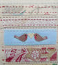 Robins - vintage fabrics, handstitched miniature, romantic gift to last forever! - Image 2