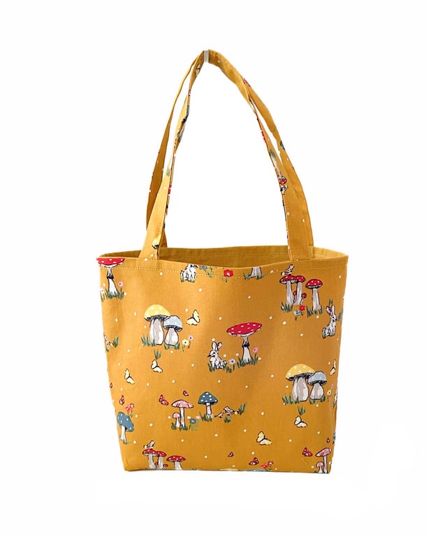 Children's Toadstools-Rabbits Tote Bag-Children-Baby Shower bag-Handmade-CTB090