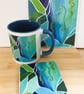 Seahorse mug bundle. Mug, coaster, fridge magnet and greeting card - Image 3