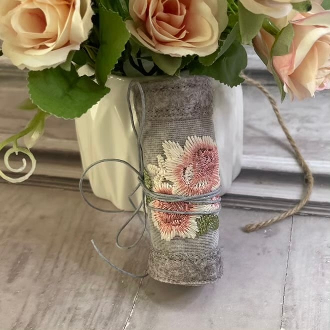 Sewing Room - Needle Roll Case Grey Marl by Carolee Crafts - PB12 0035