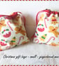 Gingerbread Men Christmas Drawstring Gift Bag, Set of Two Reusable Fabric Bags - Image 3