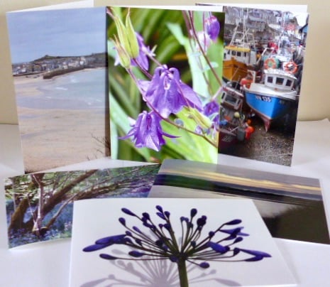 Any 3 - 7" x 5" or 6" Square Photographic Cards