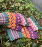 Acrylic & Wool fingerless gloves
