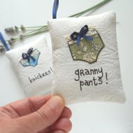 freehand embroidered granny pants  lavender bag sachet hanging decoration 