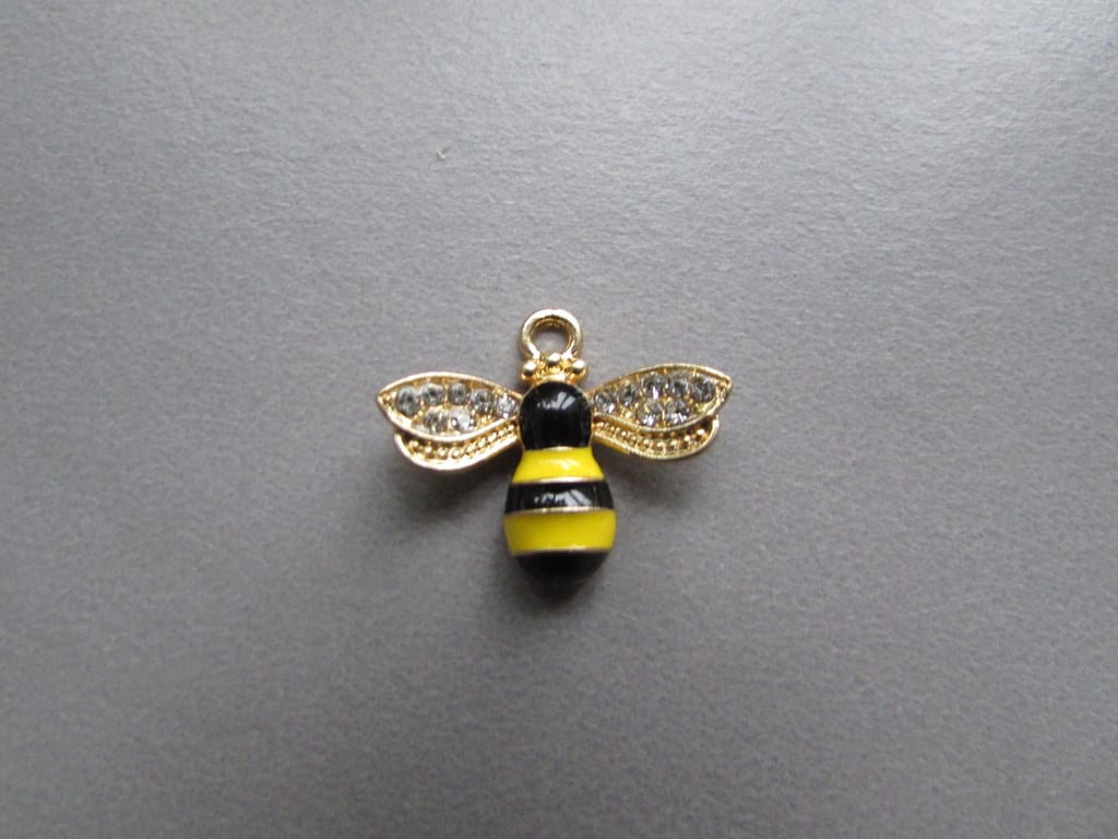 Bee Charm with Diamante Wings