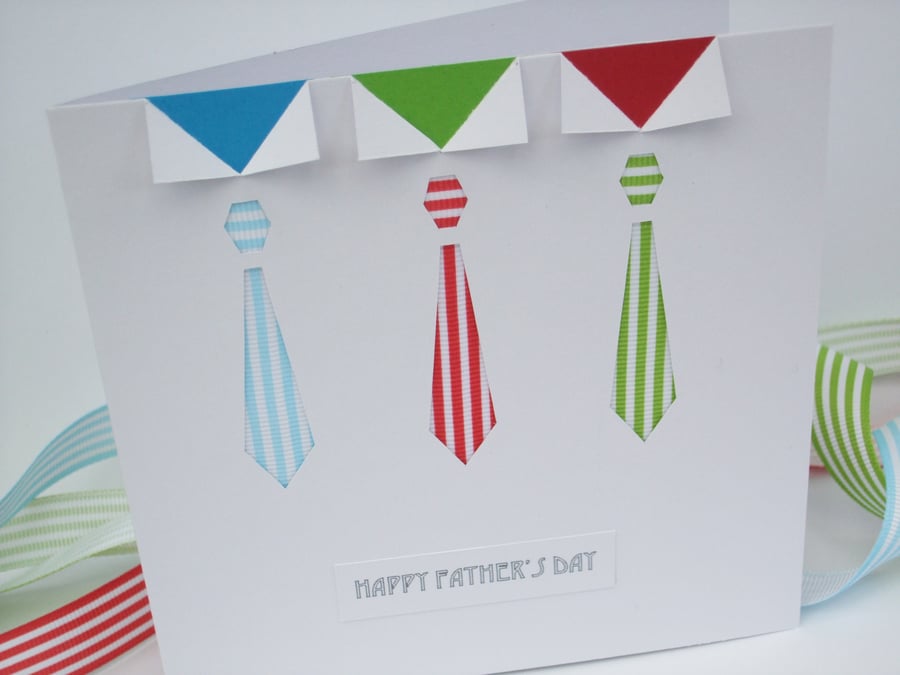 Father's Day Card - Fathers Day Card Stripy Tie